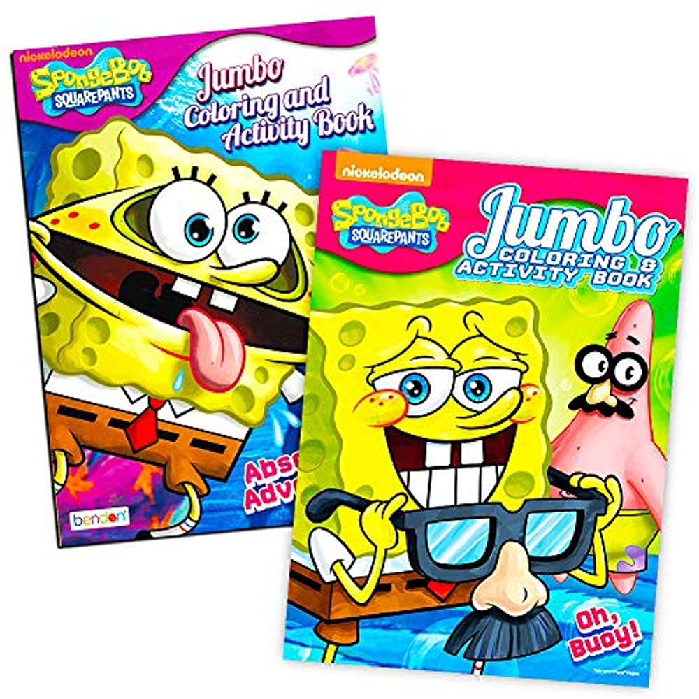 spongebob squarepants coloring book set (2 coloring books)